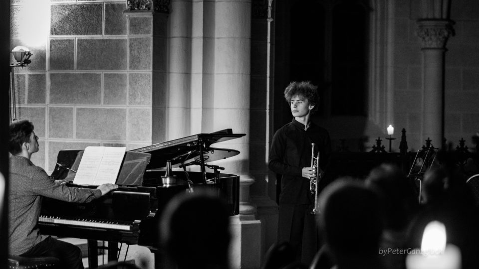 Ruský trumpetista Aleksandr Rublev na koncertě v Třeboni